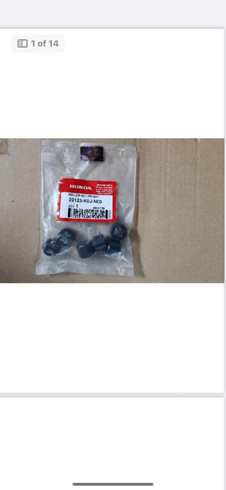 HONDA VISION 110 GENUINE V BELT KIT YEAR 2021+